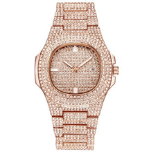 Load image into Gallery viewer, ICE-Out Bling Diamond Watch For Men Women Hip Hop iced out watch Men Quartz Watches Stainless Steel Band Business Wristwatch Man