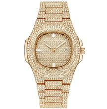 Load image into Gallery viewer, ICE-Out Bling Diamond Watch For Men Women Hip Hop iced out watch Men Quartz Watches Stainless Steel Band Business Wristwatch Man