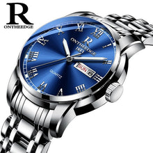 Load image into Gallery viewer, Watch Men Women Business Waterproof Clock Auto Date Silver Steel Mens Watches Fashion Casual Ladies Quartz Wristwatch NEW